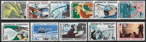 1966 Australian Antarctic Territory 11v. MNH Yv n. 8/18