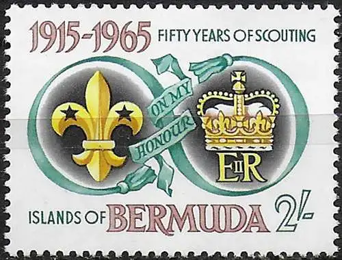 1965 Bermuda 50th Boy Scouts Association variety MNH SG n. 186w