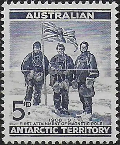 1961 Australian Antarctic Territory Shackleton Expedition 1v. MNH SG n. 6