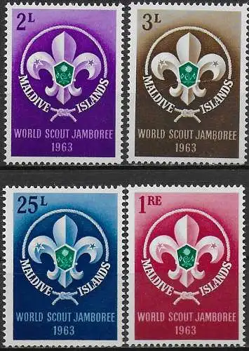 1964 Maldive Scout Jamboree 4v. MNH SG n. 130/33