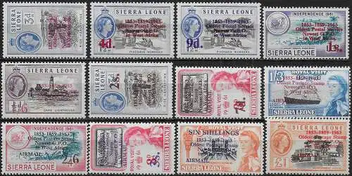 1963 Sierra Leone Postal Commemorations 12v. MNH SG n. 273/84