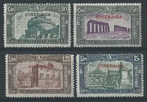 1930 Cirenaica Milizia III 4v. MNH Sassone n. 68/71