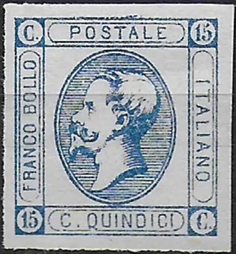 1863 Italia VE II 15c. Matraire II tipo MNH Sassone n.13