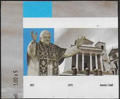 2011 San Marino visit of Benedict XVI variety MNH Sassone n. 2328