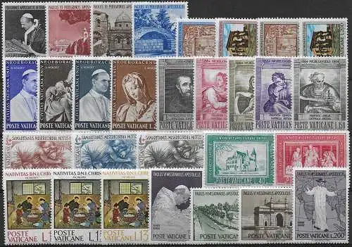 1964 Vaticano complete year 29v. MNH