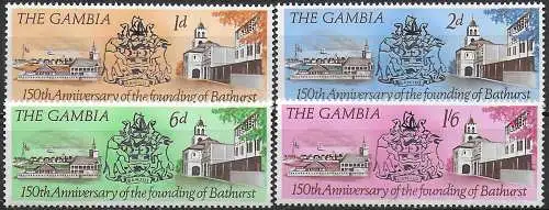 1966 Gambia Bathurst 4v. MNH SG n. 246/49