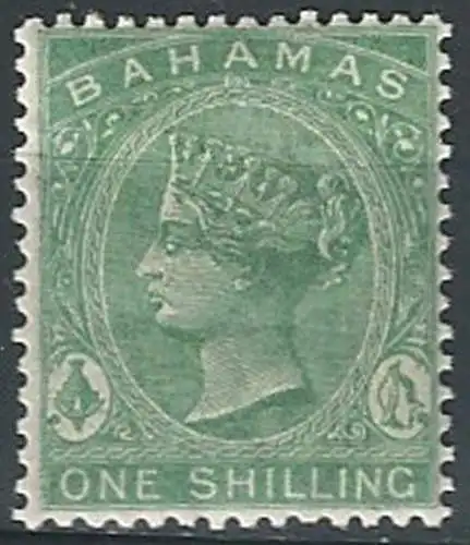 1882-98 Bahamas 1s deep green MNH SG n. 44