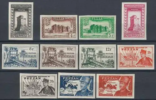 1949 Fezzan 11v. nd. MNH Sass. n. 16/26