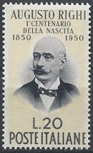 1950 Italia Augusto Righi MNH Sassone n. 633