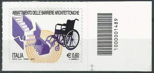 2012 Italia barriere architettoniche codice a barre afd basso varietà