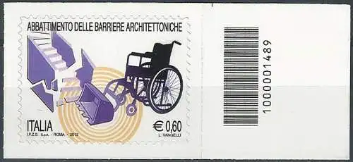 2012 Italia barriere architettoniche codice a barre adfa varietà