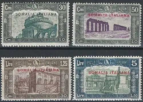 1930 Somalia Milizia III 4v. MNH Sassone n. 140/43