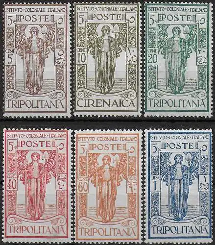 1926 Tripolitania Colonial Institute 6v. MNH Sassone n. 33/38