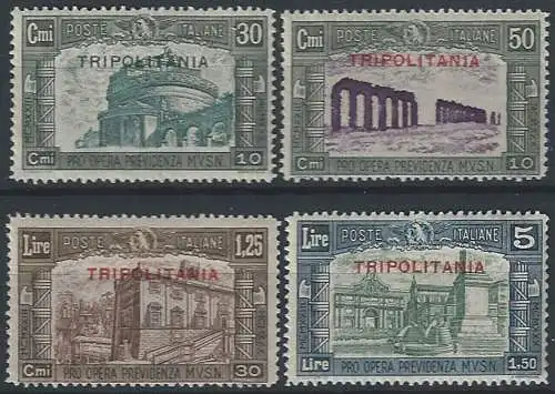 1930 Tripolitania Milizia III 4v. MNH Sass. n. 69/72