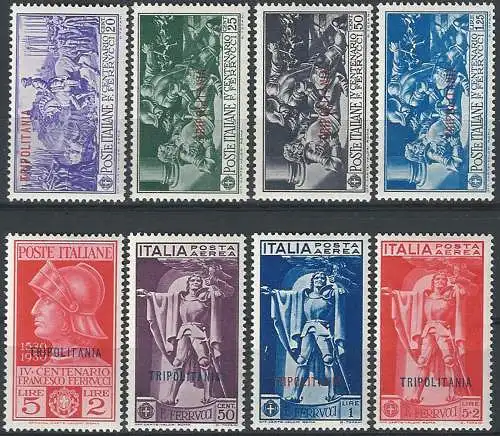 1930 Tripolitania Ferrucci 8v. MNH Sassone n. 64/68+A