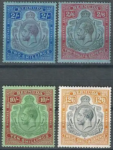 1924-32 Bermuda Giorgio V 4v. MNH SG n. 88/93