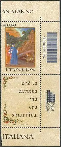 2009 Italia "la lingua Italiana" codice a barre MNH Unif. 3178cb