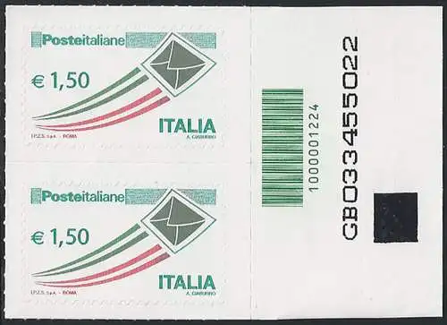 2009 Italia Lettera euro 1,50+codice a barre MNH Unif. 3156cb