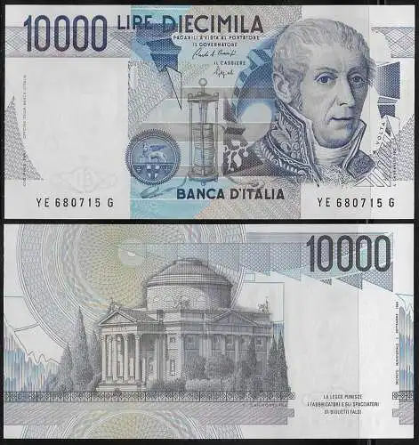 1992 Italia Lire 10.000 A. Volta FDS Rif. BI 76E Gigante