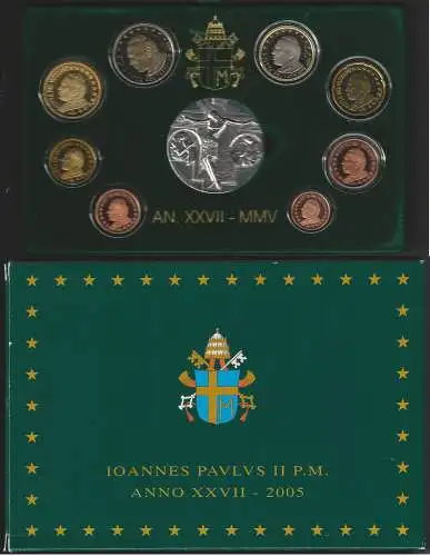 2005 Vaticano mint divisional series 8 coins FS-Proof