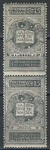 1921 Italia Dante 15c. grigio NE varietà MNH Sassone n. 116Aoe