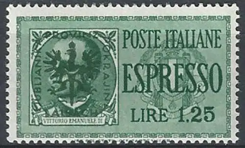 1944 Lubiana German occupation express 1v. MNH Sassone n. 1