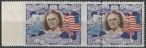 1947 San Marino Roosevelt L. 5 cp var. MNH Sass. n. 303fa