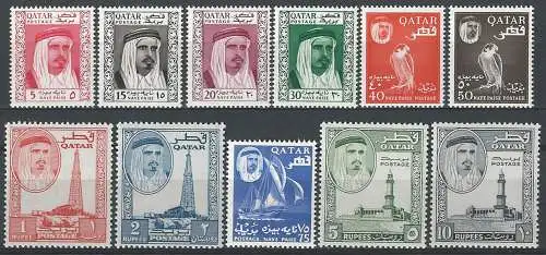 1961 Qatar Sheikh Ahmad bin Ali al-Thani 11v. MNH SG. 27/37