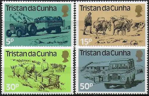 1983 Tristan da Cunha Means of transport 4v. II MNH YeT n. 327/30