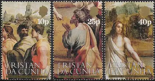 1983 Tristan da Cunha 500th birth of Raphael 3v. MNH YeT n. 343/45