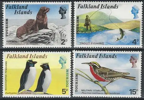 1974 Falkland Islands Tourism 4v. MNH Michel n. 222/25