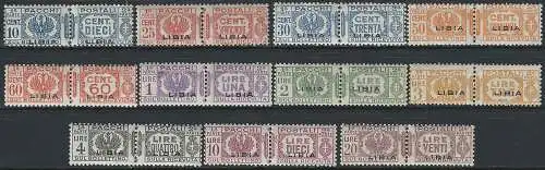 1927-37 Libia parcel stamps 11v. MNH Sassone n. 14/24