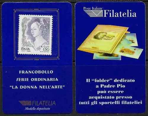 1999 Italia tessera filatelica Unif. n. 3A varietà