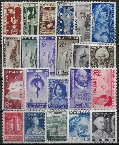 1949 Italia complete year 22v. MNH