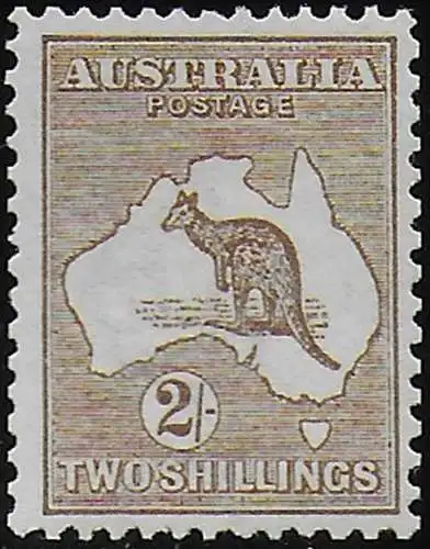 1913 Australia Kamgaroo 2s. brown MNH SG n. 12