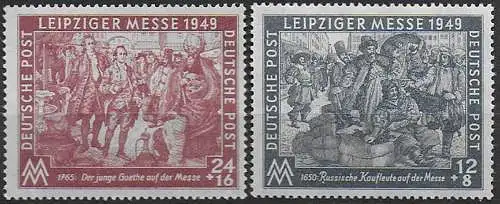 1949 Germania zone sovietiche 2v. MNH Unif n. 240/41