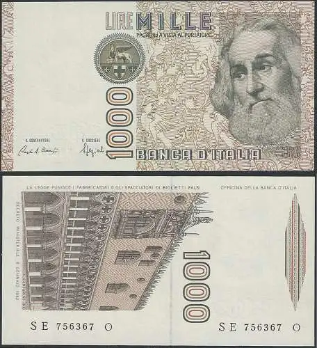 1988 Italia Lire 1.000 Marco Polo FDS Rif. BI 57E Gigante