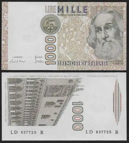 1985 Italia Lire 1.000 Marco Polo FDS Rif. BI 57D Gigante