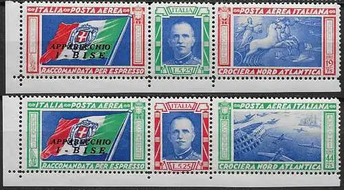 1933 Italia Crociera I-BISE MNH Sassone A n. 51C/52C