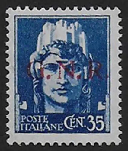 1944 Repubblica Sociale 35c. G.N.R. Verona var MNH Sassone n. 476iae