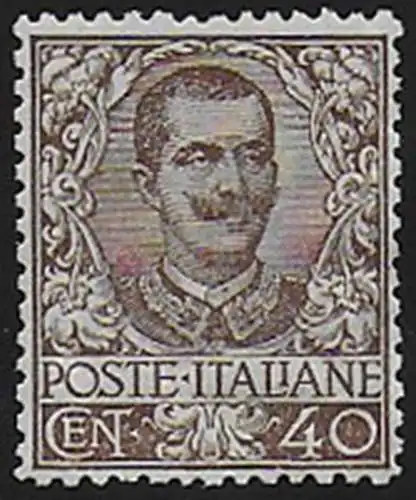 1901 Italia VE III 40c. bruno bc MNH Sassone n. 74