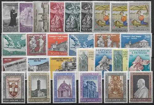 1961 Vaticano complete year 28v MNH