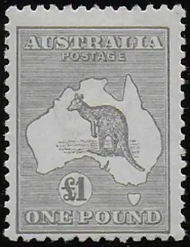 1924 Australia Kangaroo £1 grey MLH SG n. 75