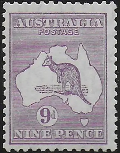 1930 Australia Kamgaroo 9d. violet MNH SG n. 108