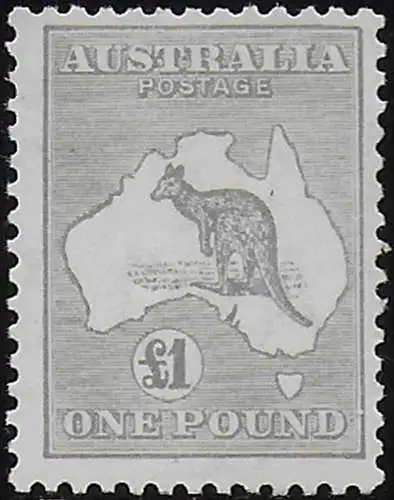 1935 Australia Kamgaroo £1 grey MNH SG n. 137