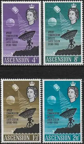 1966 Ascension Apollo Communications 4v. MNH SG n. 99/102