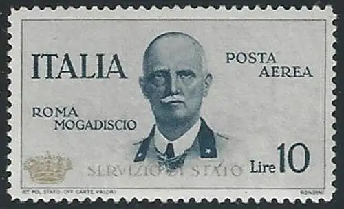 1934 Italia Air Service Coroncina Lire 10 bc MNH Sassone n. 2