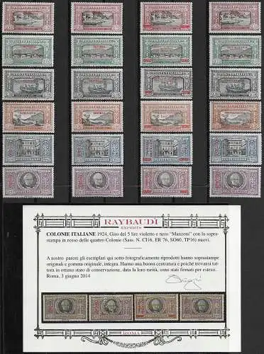 1924 Colonial tour Manzoni 24v. MNH Sassone n. 13