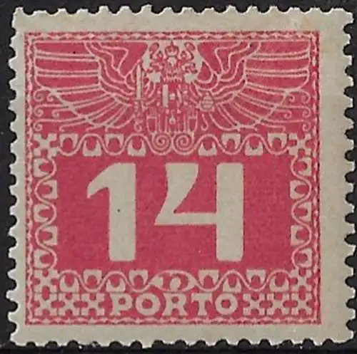 1913 Austria segnatasse 1v. MNH Unificato n. 46