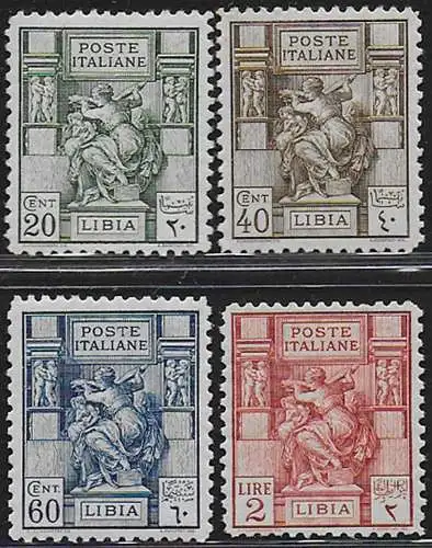 1926-29 Libia Sibilla d. 11 4v. bc. MNH Sassone n. 54/57